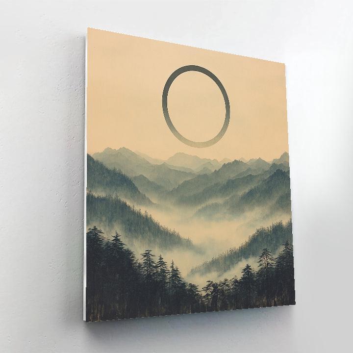 Zhao Mengfu Inspired Lunar Eclipse Ink Horizon Numbered painting kits