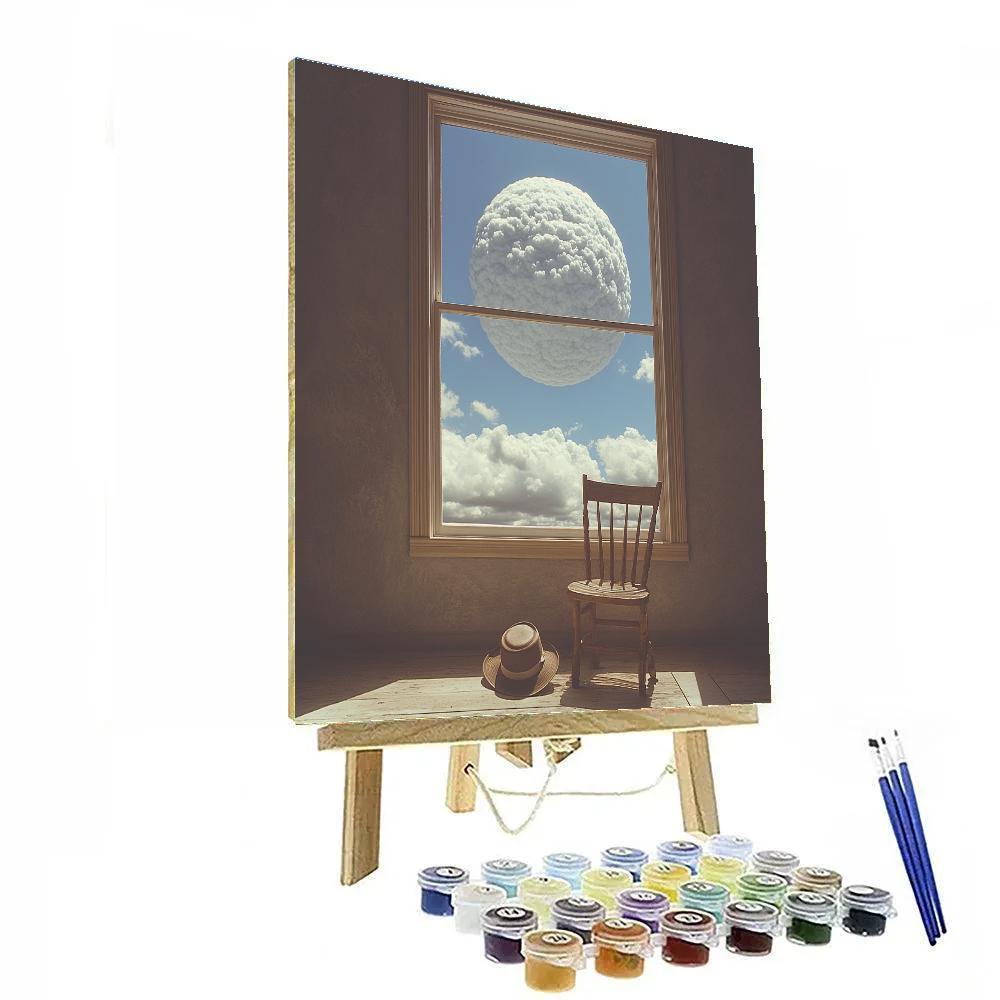 Magritte Inspired Cloud Planet Room paint by color