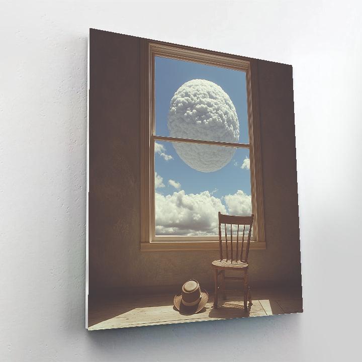 Magritte Inspired Cloud Planet Room paint by color