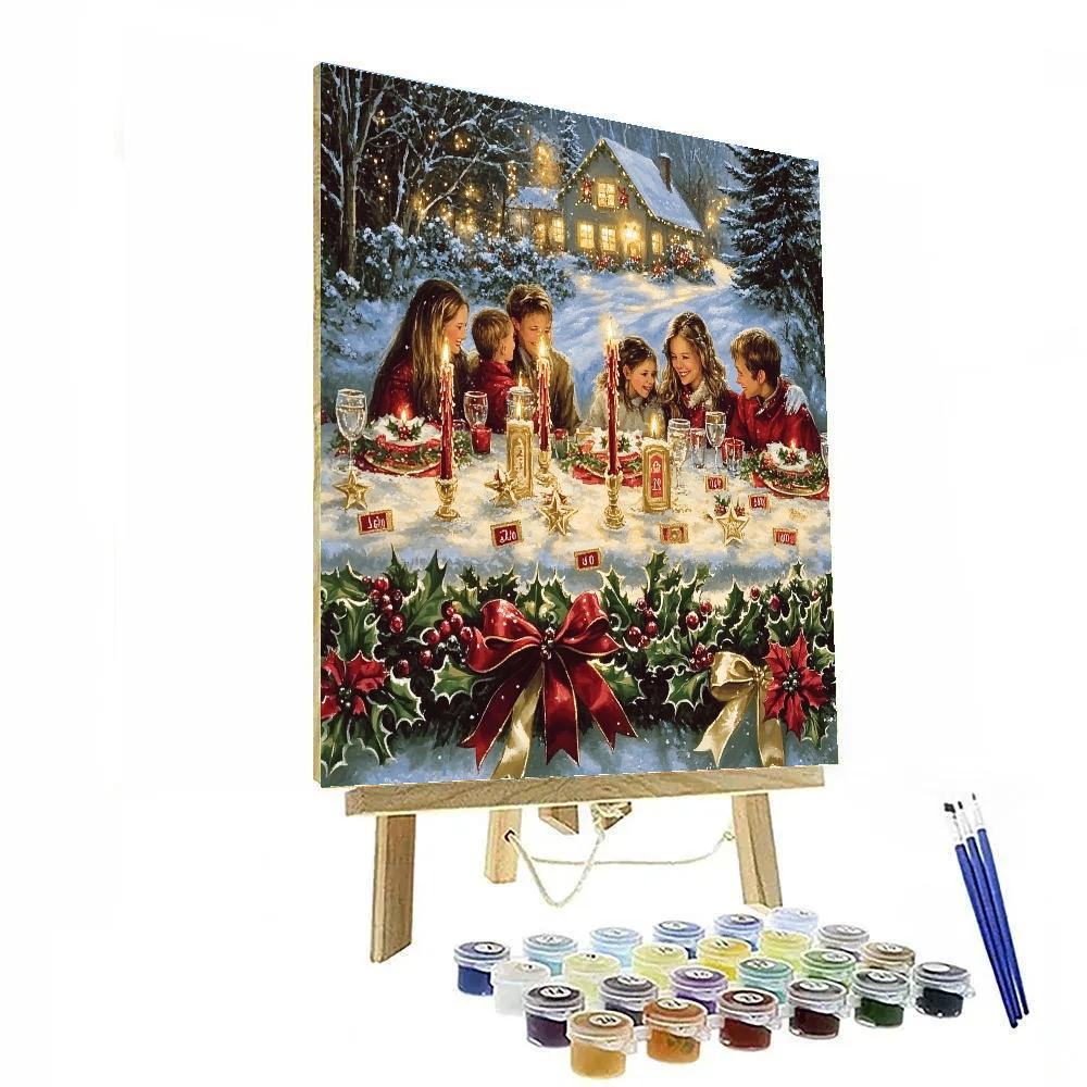 Ribbon Feast By Candlelight paint by numbers