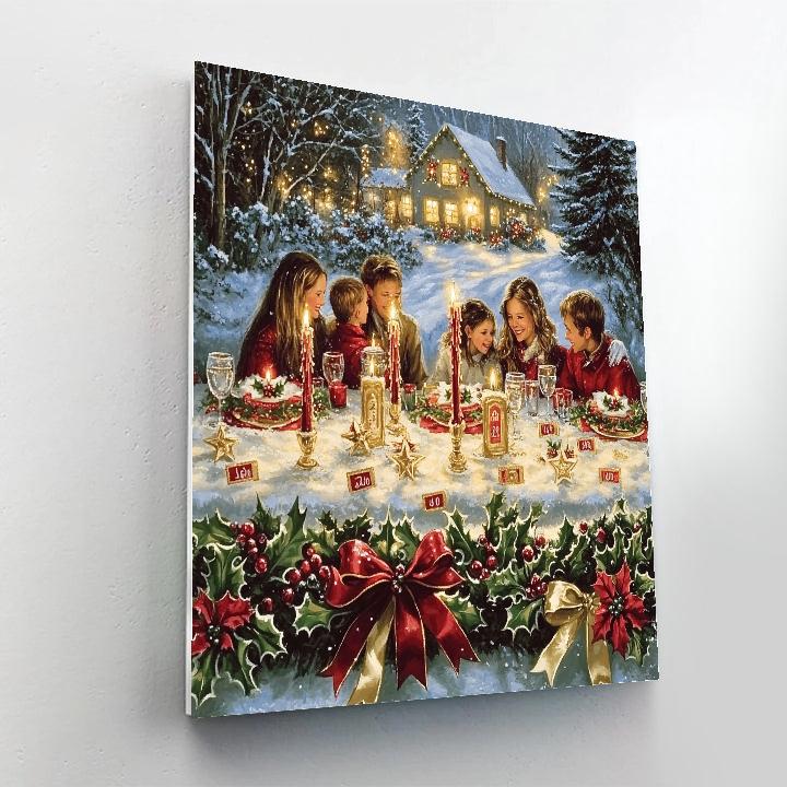 Ribbon Feast By Candlelight paint by numbers