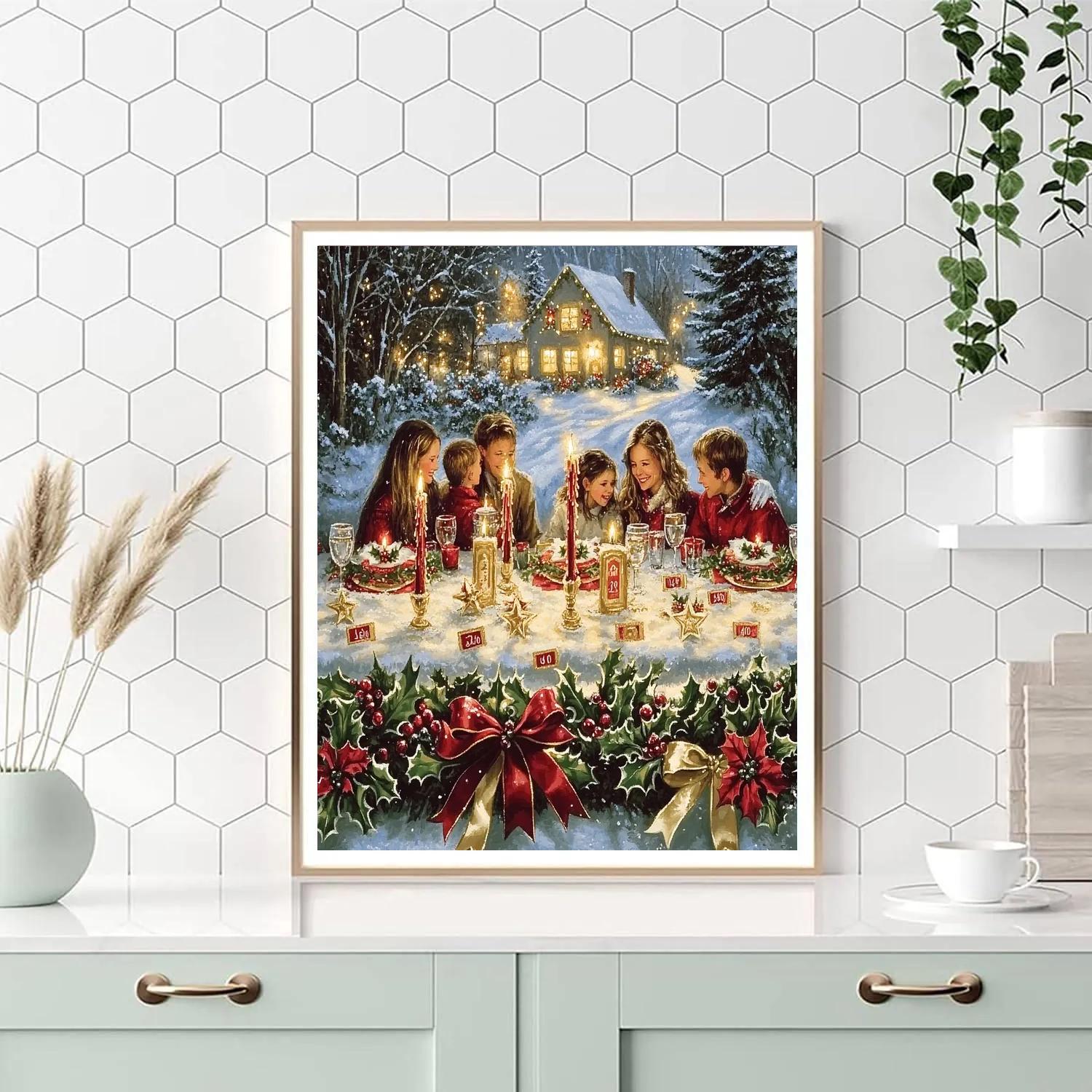 Ribbon Feast By Candlelight paint by numbers