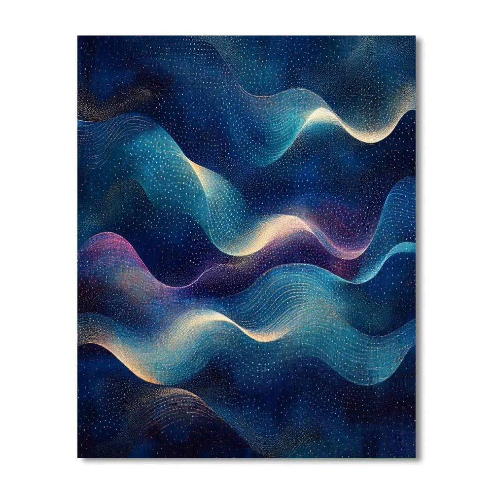 Georges Seurat Inspired Chromatic Nebula Lattice paint by color