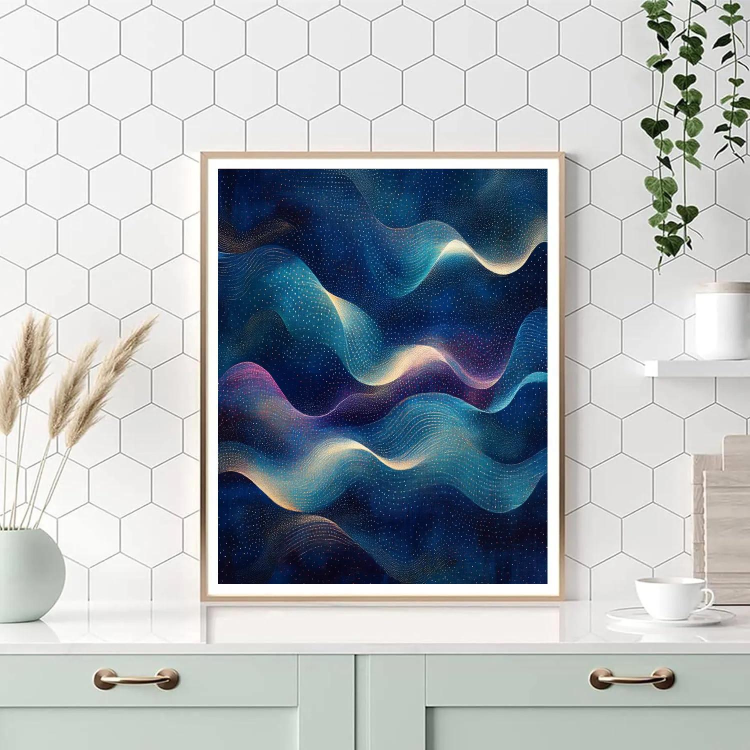 Georges Seurat Inspired Chromatic Nebula Lattice paint by color