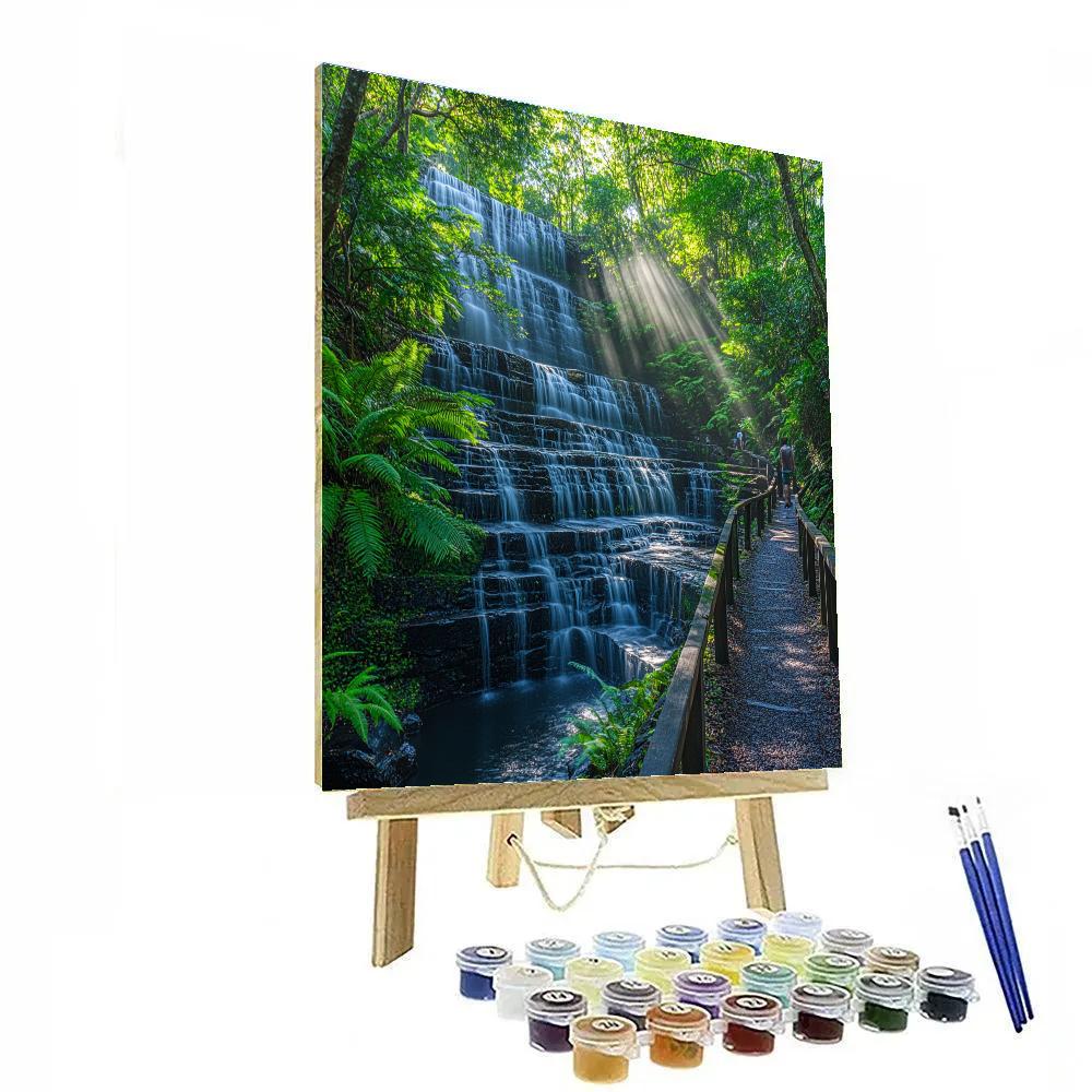 Karura Forest Waterfall In Nairobi Kenya Paint by numbers kits
