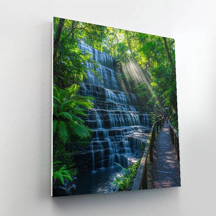 Karura Forest Waterfall In Nairobi Kenya Paint by numbers kits