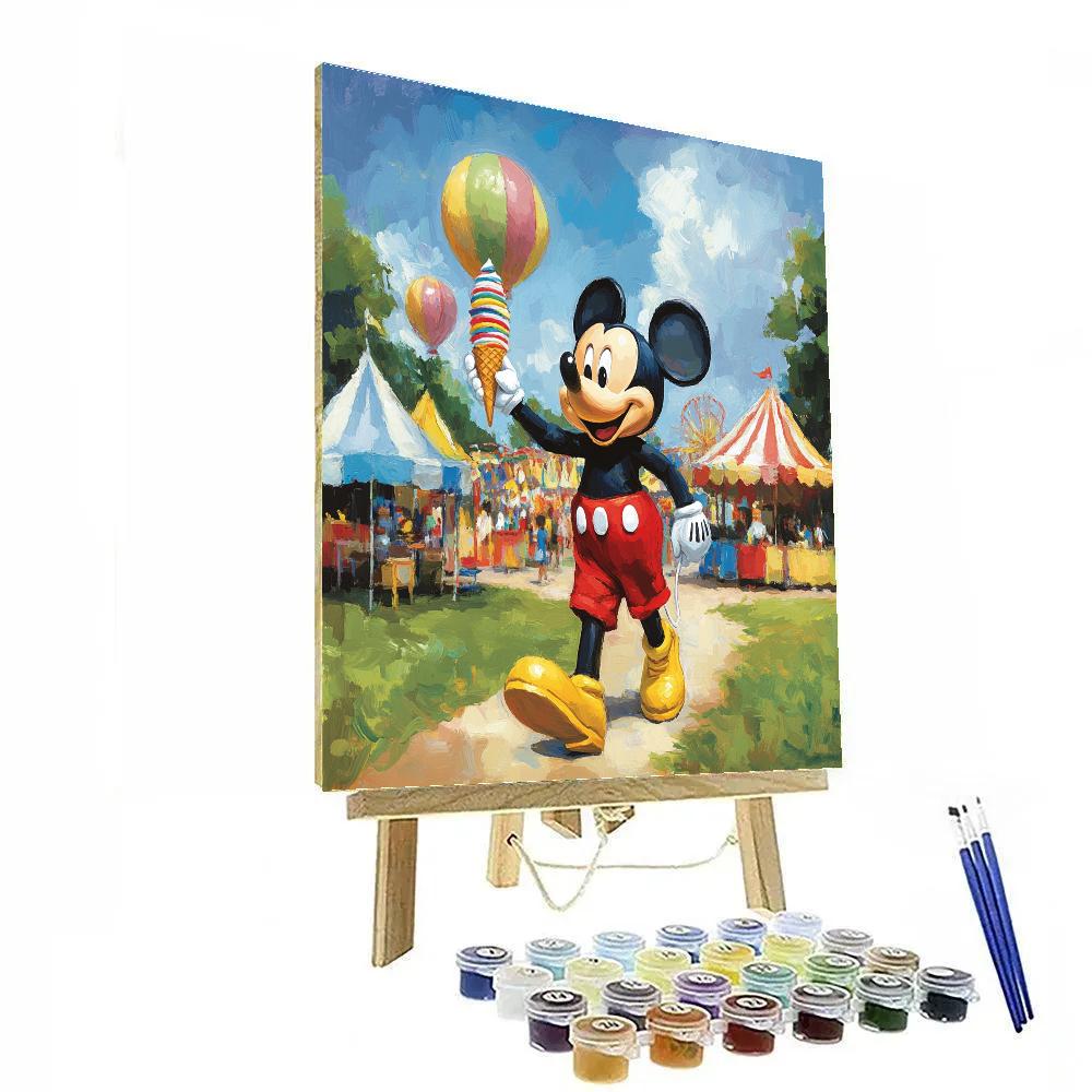 Mickey Mouse Summer Fair Adventure Disney Inspired paint by color