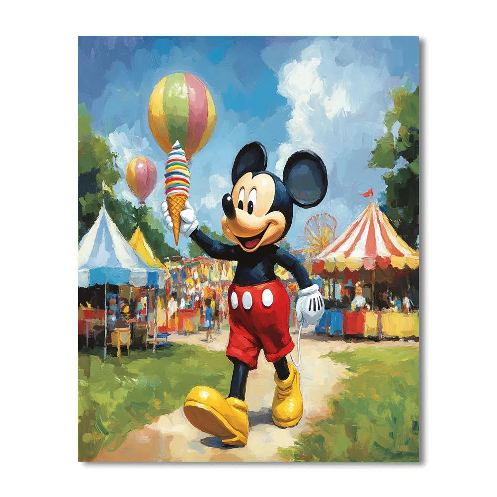 Mickey Mouse Summer Fair Adventure Disney Inspired paint by color