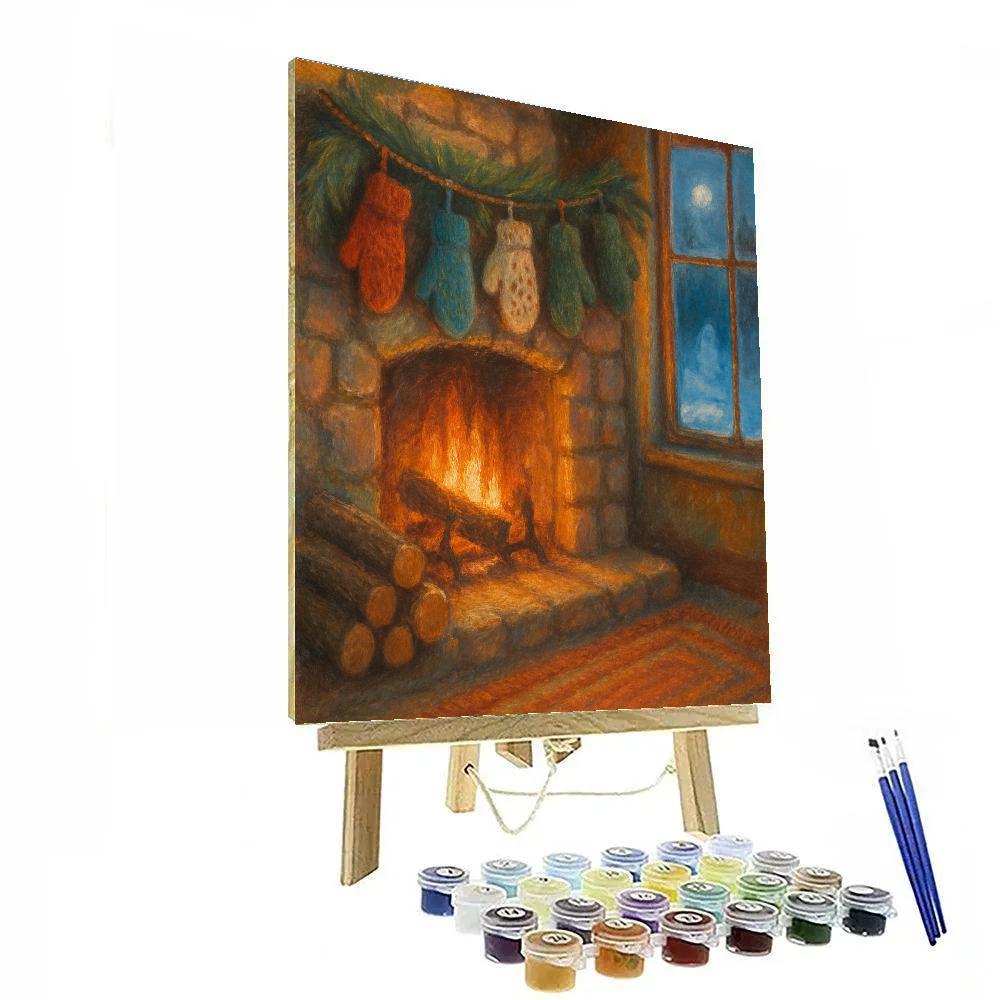 Fireside Mittens Garland Paint by numbers kits