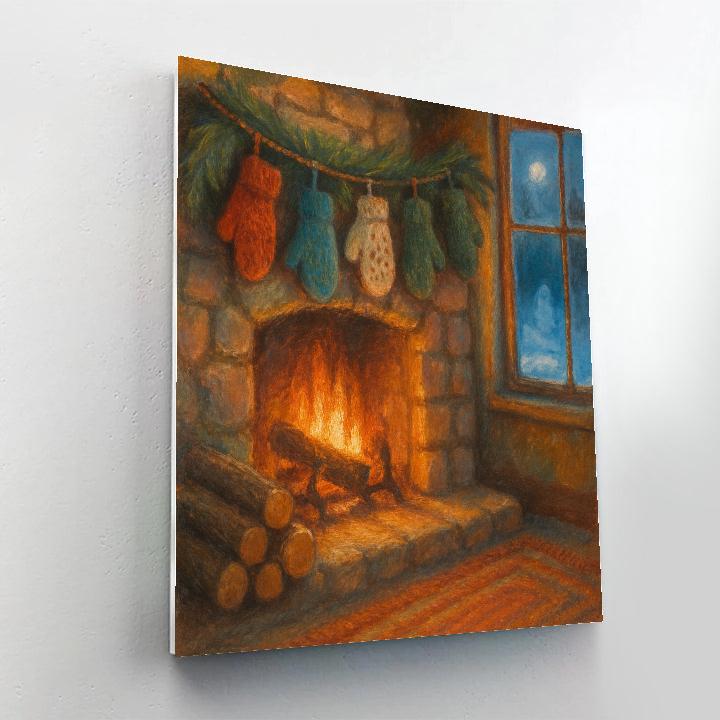 Fireside Mittens Garland Paint by numbers kits