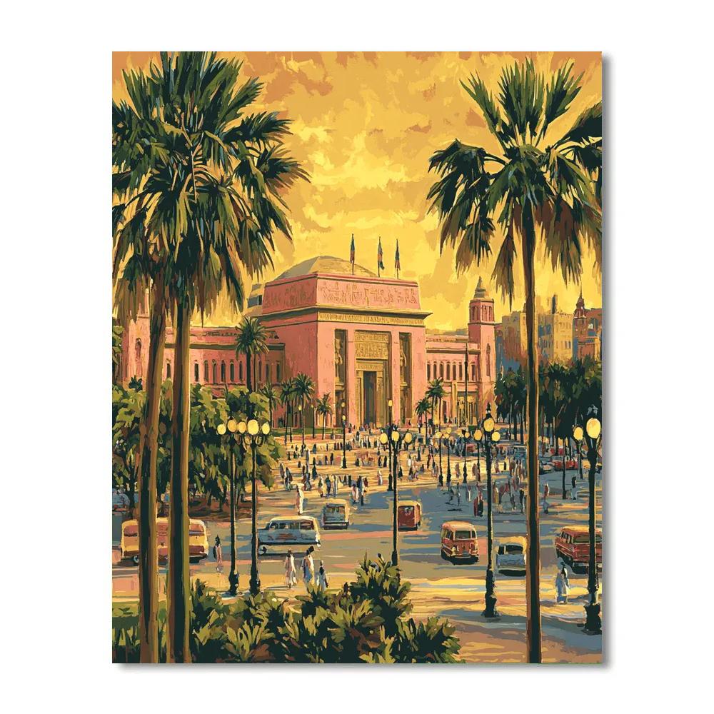 Egyptian Museum Tahrir Square In Cairo Egypt paint by numbers
