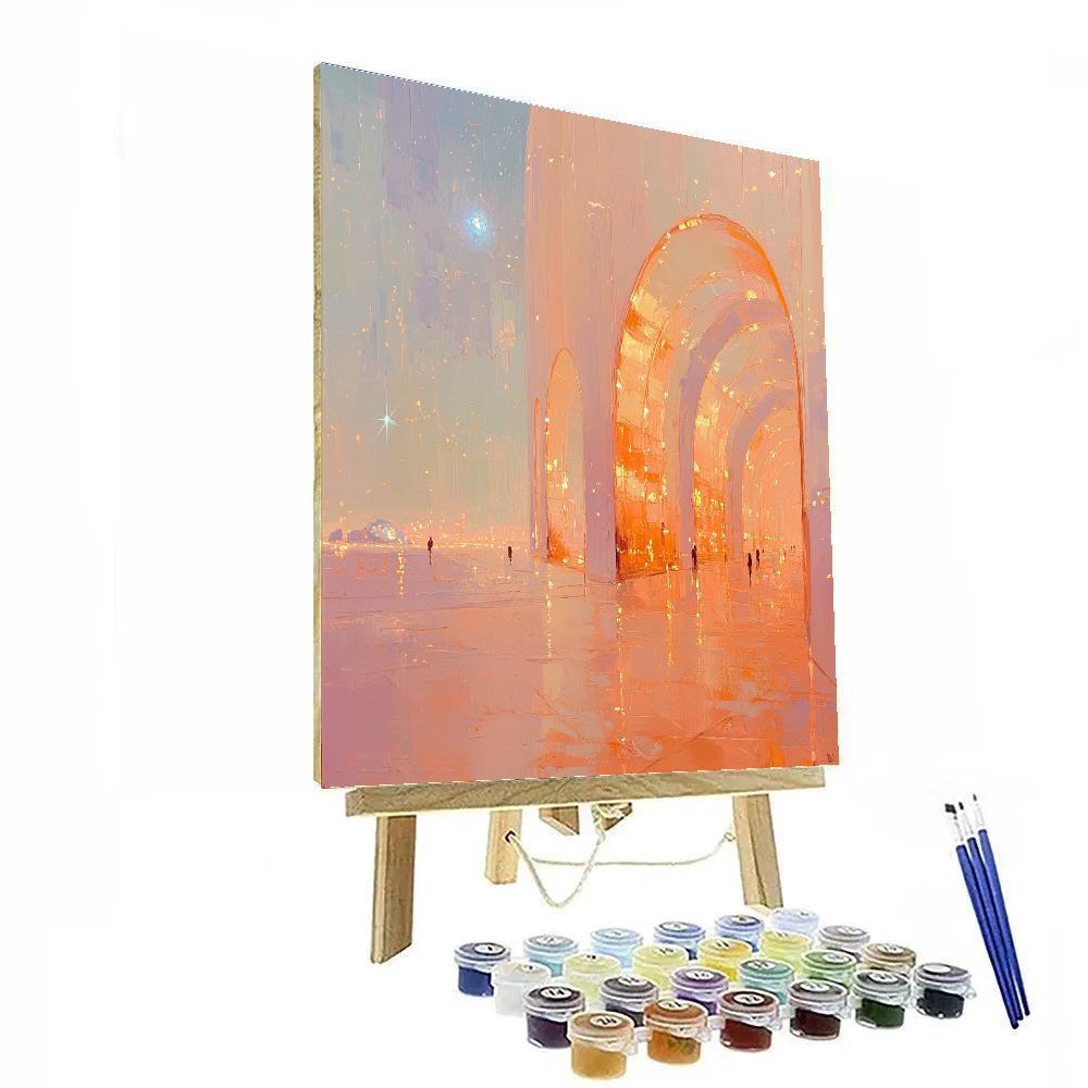 Monet Inspired Citylights On Mars DIY paint by numbers