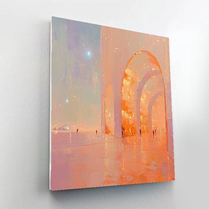 Monet Inspired Citylights On Mars DIY paint by numbers