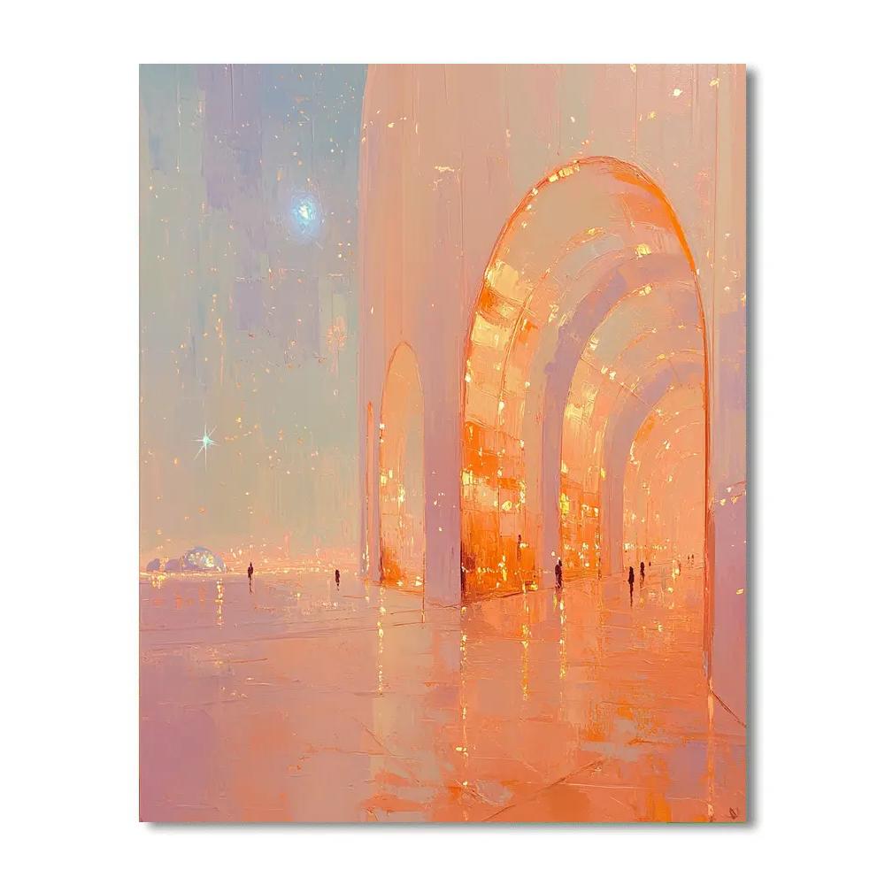 Monet Inspired Citylights On Mars DIY paint by numbers