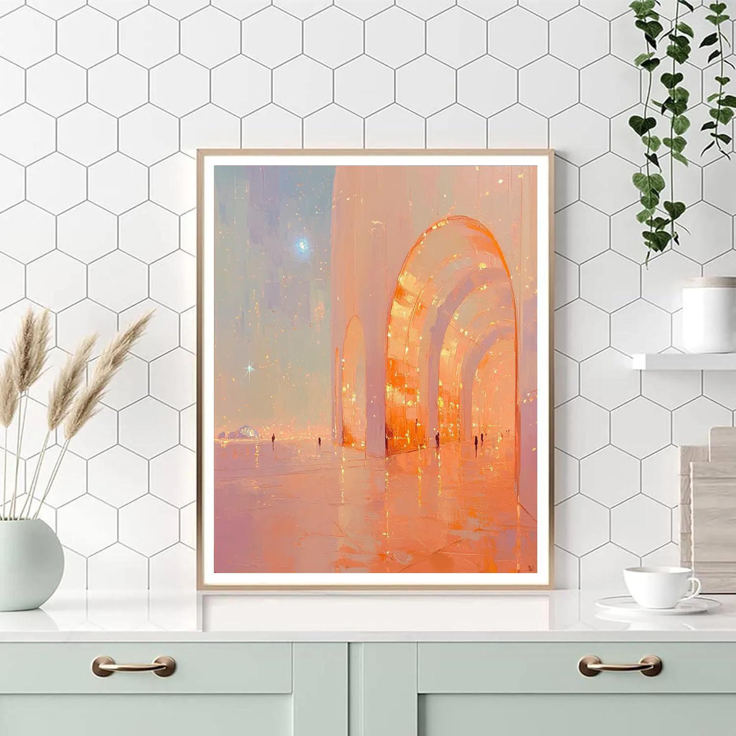 Monet Inspired Citylights On Mars DIY paint by numbers