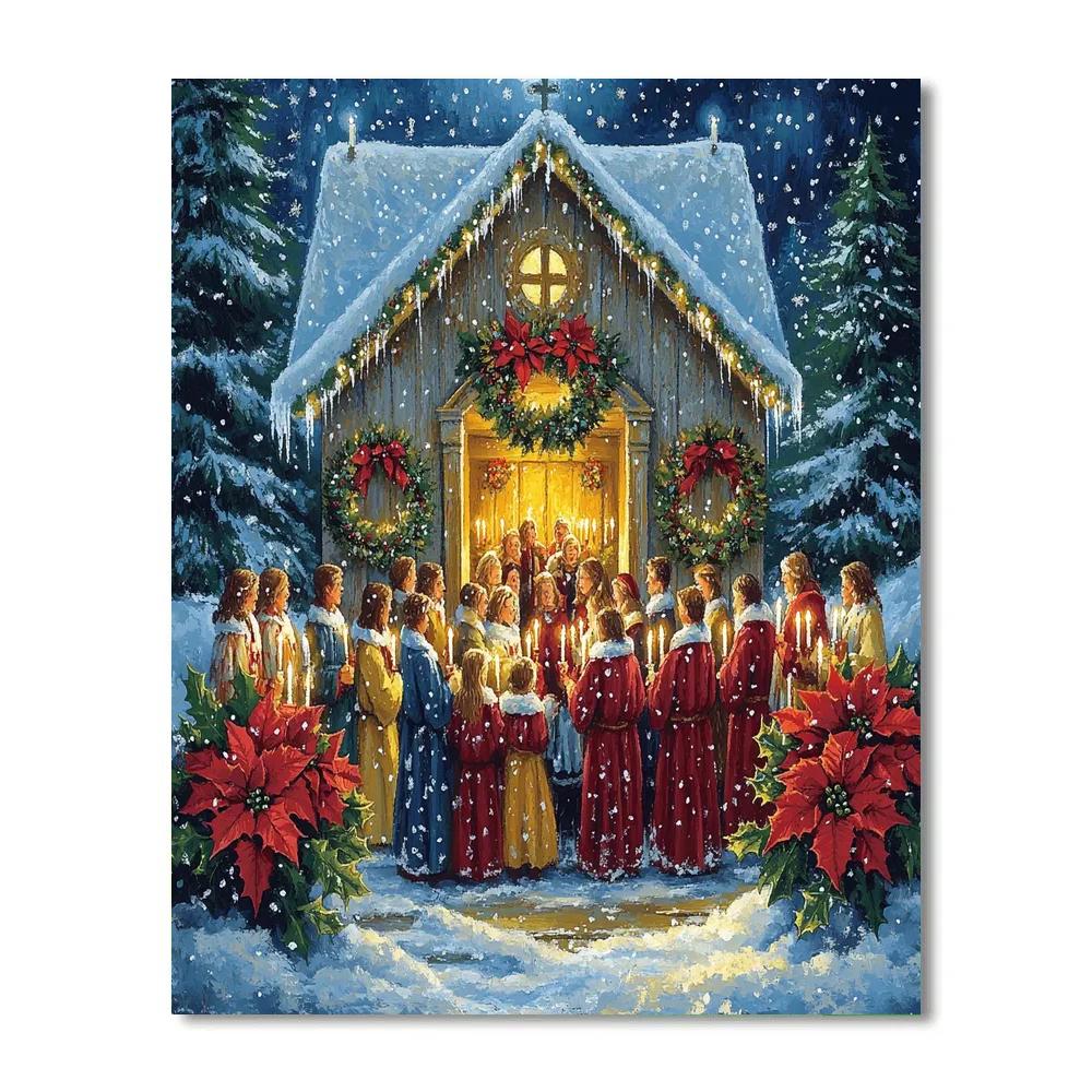 Midnight Mass Candle Cluster Paint by numbers art