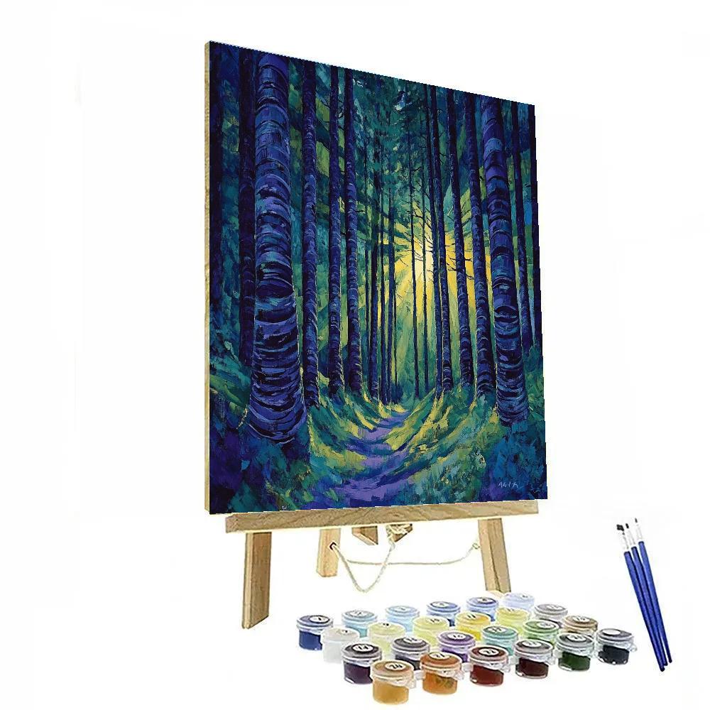 Emily Carr Inspired Luminous Cedar Cathedral Canopy Number painting