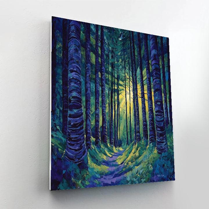 Emily Carr Inspired Luminous Cedar Cathedral Canopy Number painting