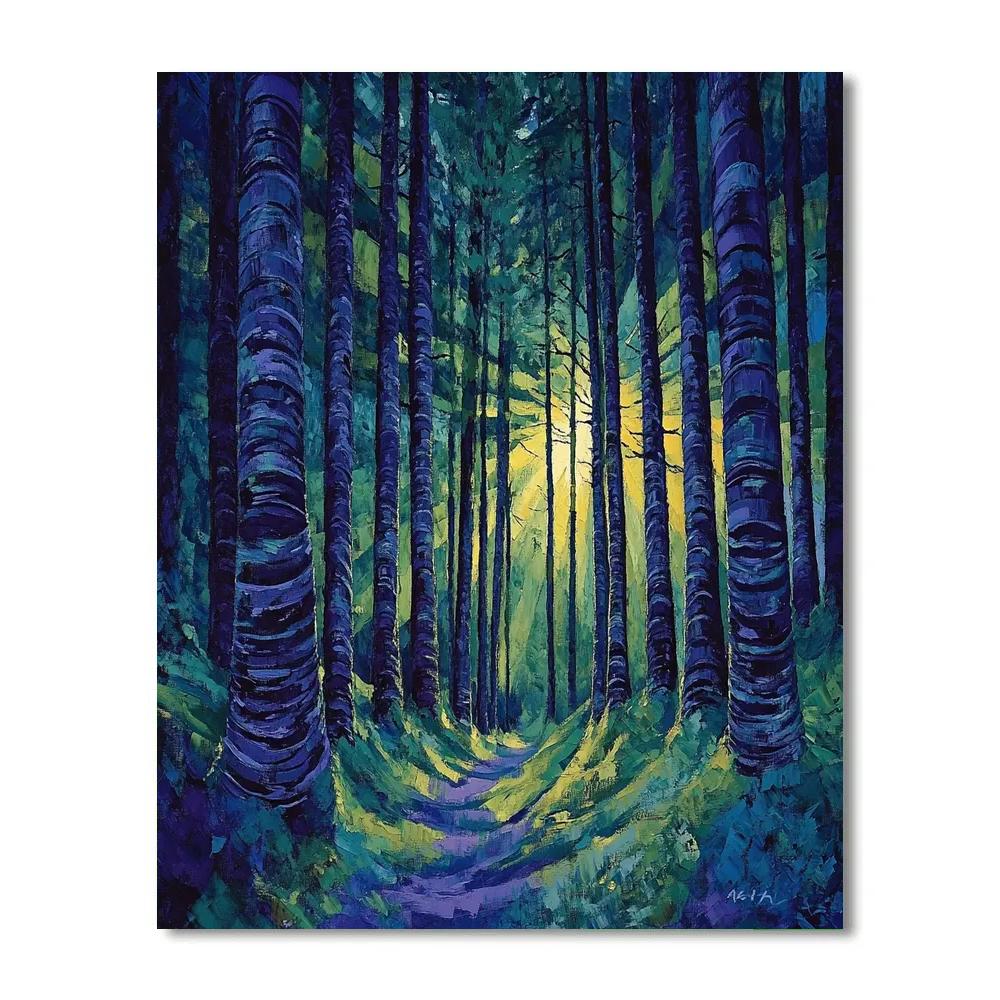 Emily Carr Inspired Luminous Cedar Cathedral Canopy Number painting