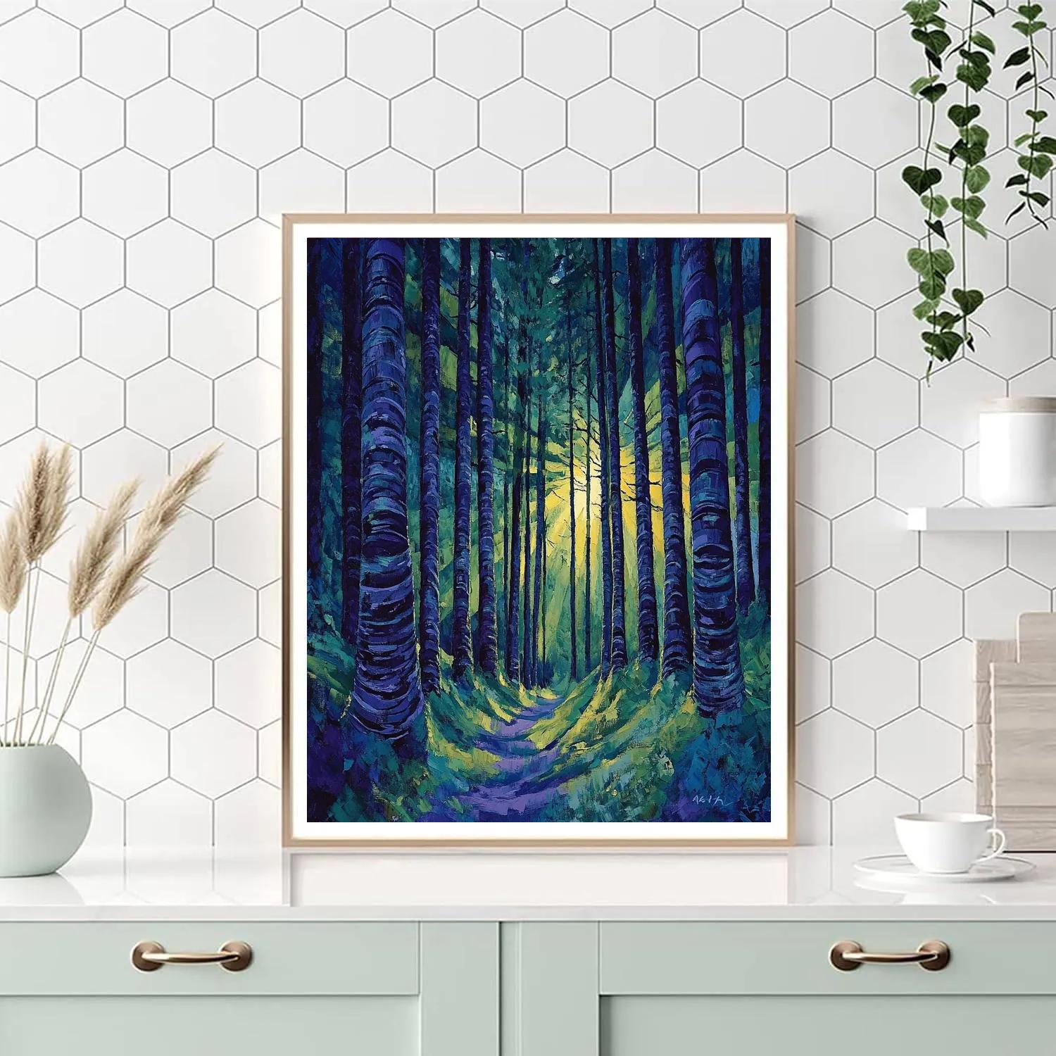 Emily Carr Inspired Luminous Cedar Cathedral Canopy Number painting