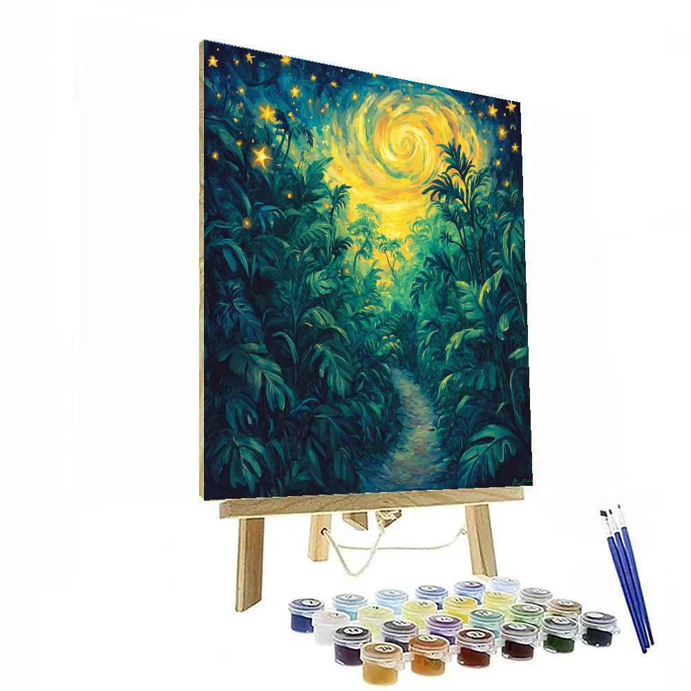 Van Gogh Inspired Starry Jungle Expedition DIY paint by numbers