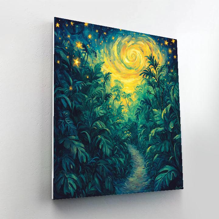 Van Gogh Inspired Starry Jungle Expedition DIY paint by numbers