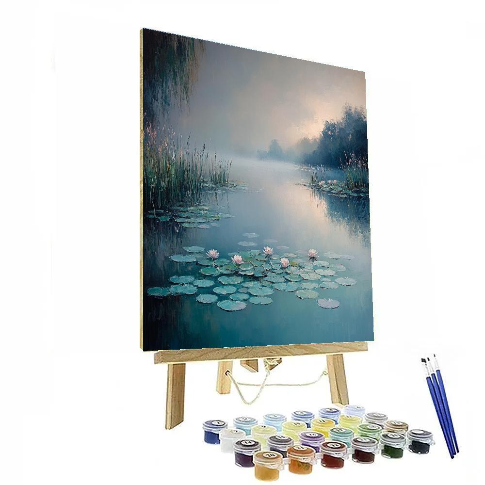 Claude Monet Inspired Pearl Fog Over Lily Pond Painting by numbers kit