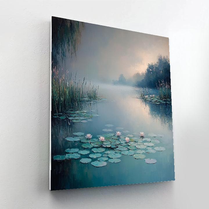 Claude Monet Inspired Pearl Fog Over Lily Pond Painting by numbers kit