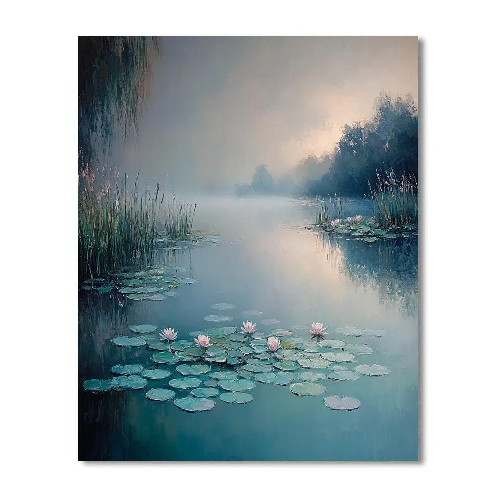 Claude Monet Inspired Pearl Fog Over Lily Pond Painting by numbers kit