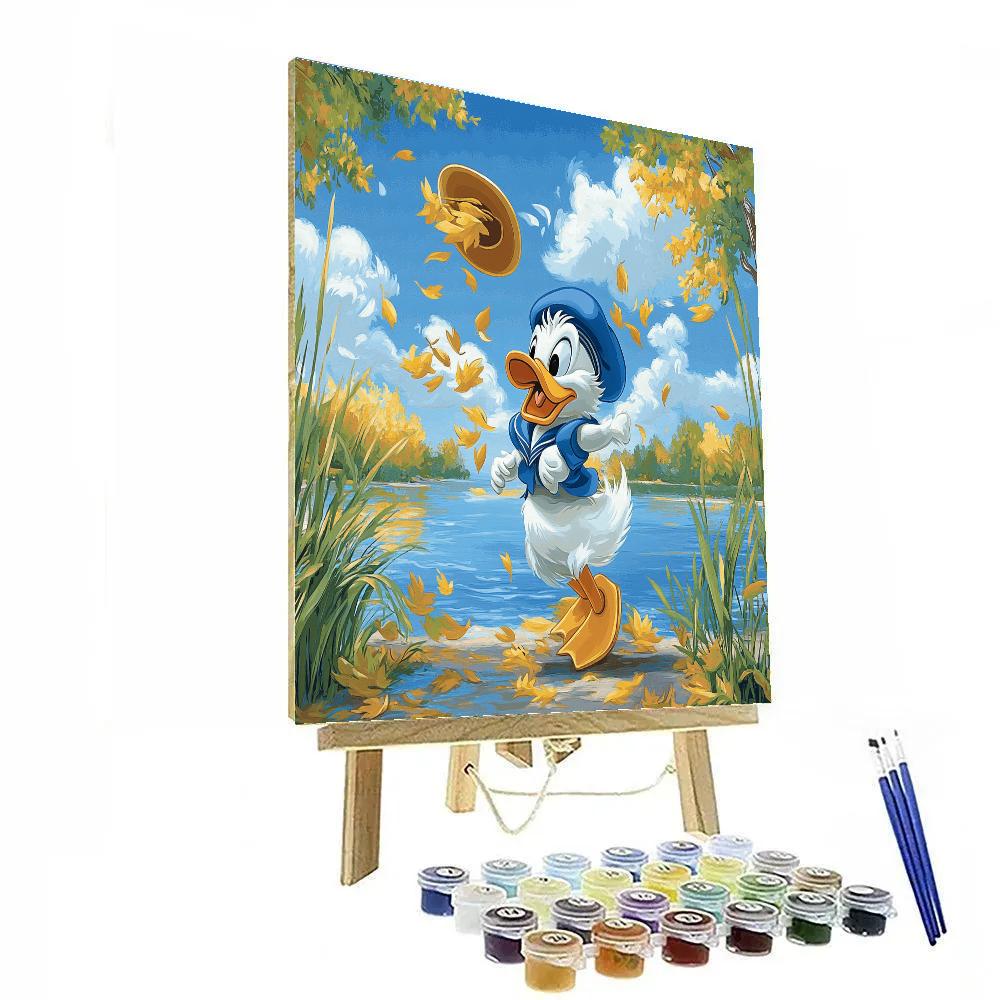 Donald Duck Windy Day Adventure Disney Inspired painting number kit