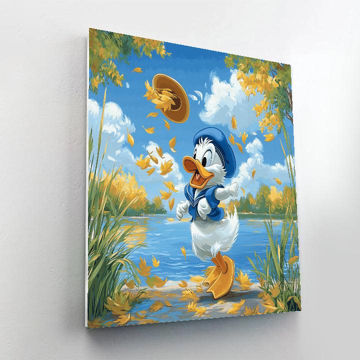 Donald Duck Windy Day Adventure Disney Inspired painting number kit