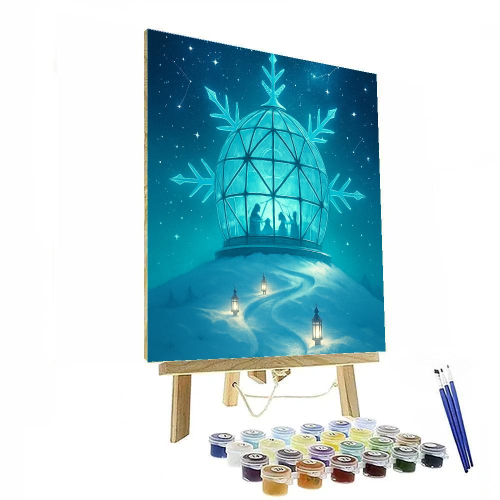 Crystal Snowflake Observatory Paint by numbers art