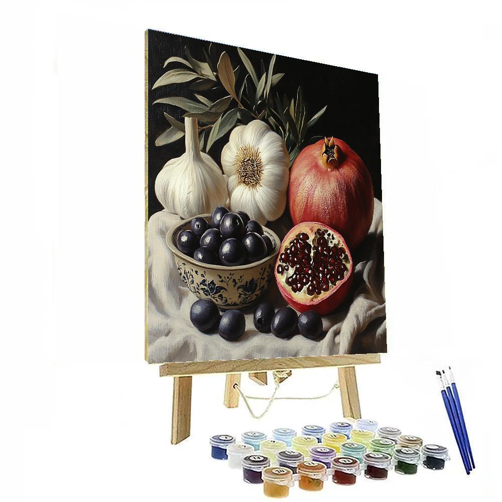 Diego Velázquez Inspired Market Still Life In Mistlike Baroque Atmosphere Number painting