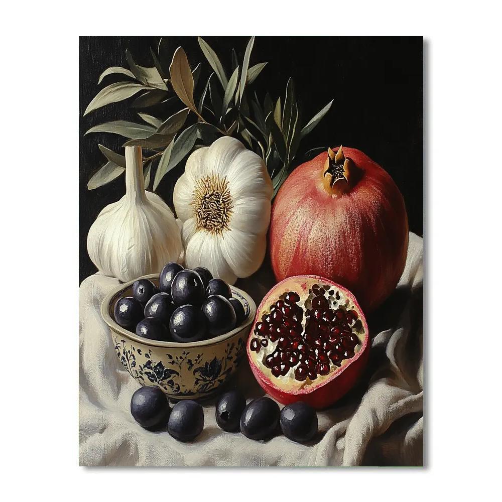 Diego Velázquez Inspired Market Still Life In Mistlike Baroque Atmosphere Number painting