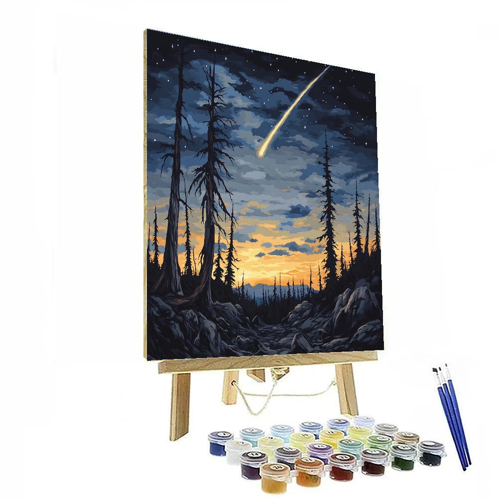 Francisco Goya Inspired Comet Wind Through A Burnt Pine Ridge Paint by numbers art