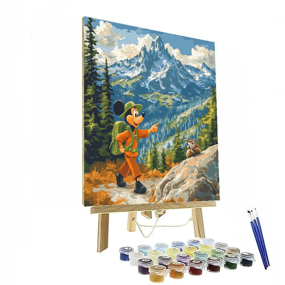Goofy Mountain Trail Explorer Disney Inspired Paint by numbers art