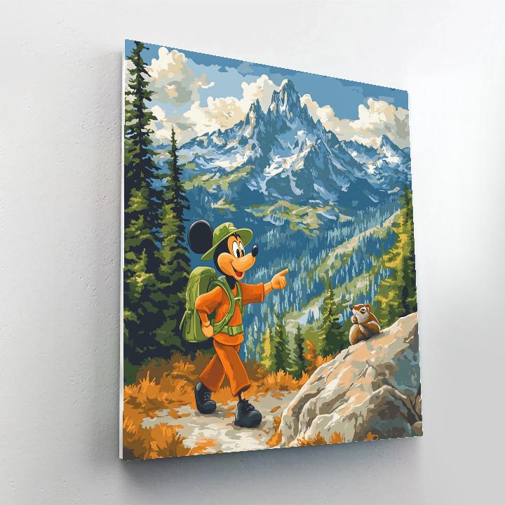 Goofy Mountain Trail Explorer Disney Inspired Paint by numbers art