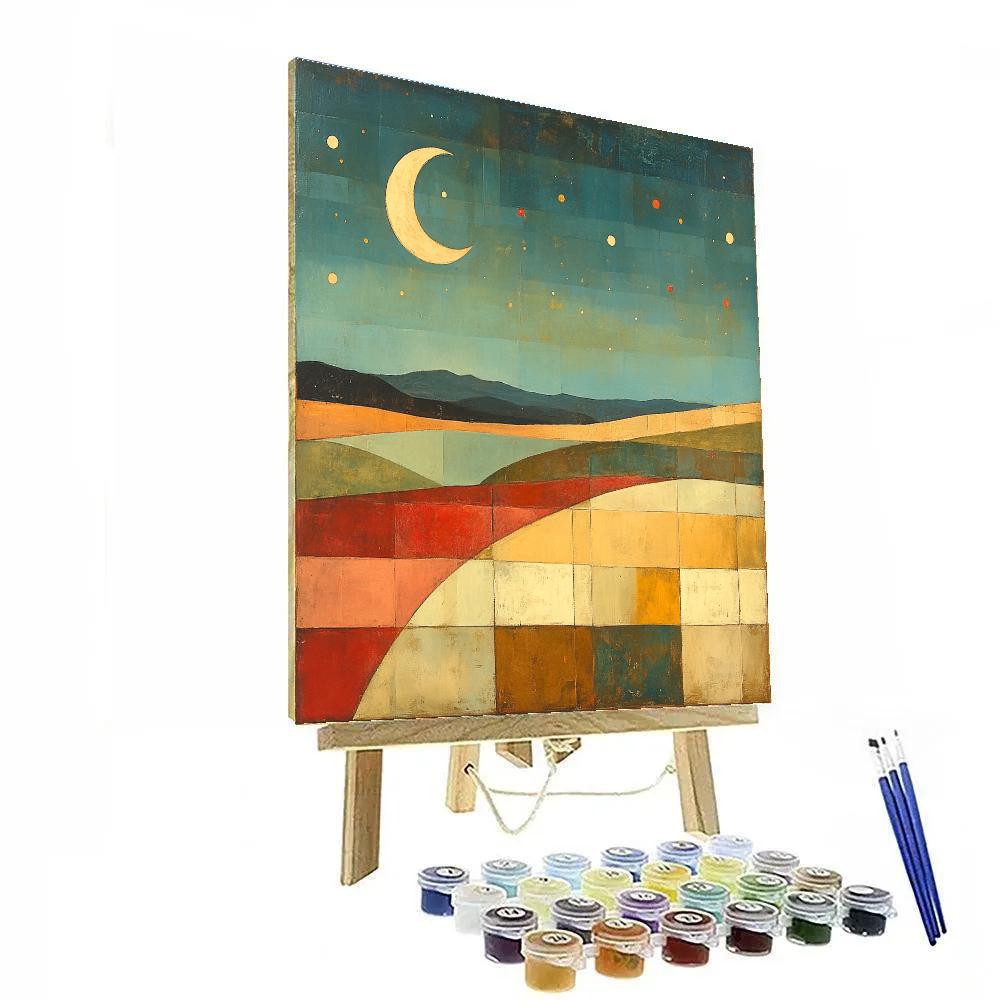 Paul Klee Inspired Resonant Nebula Lullaby Number painting