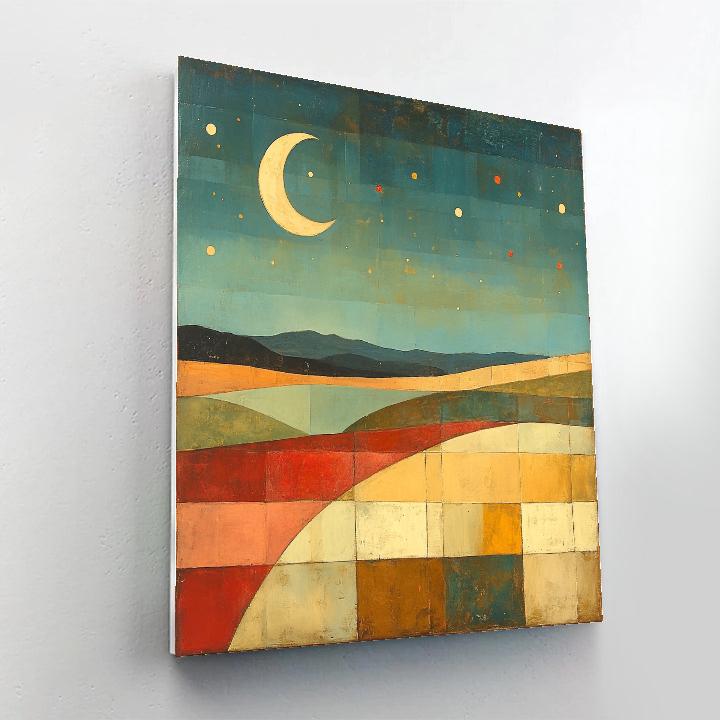 Paul Klee Inspired Resonant Nebula Lullaby Number painting