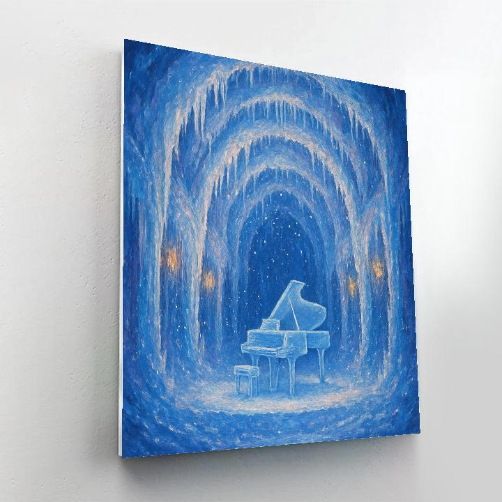 Enchanted Icicle Music Hall paint by number