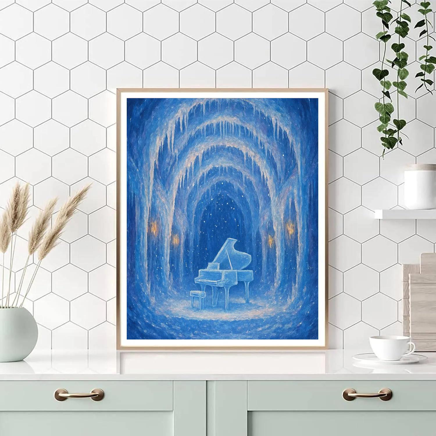 Enchanted Icicle Music Hall paint by number