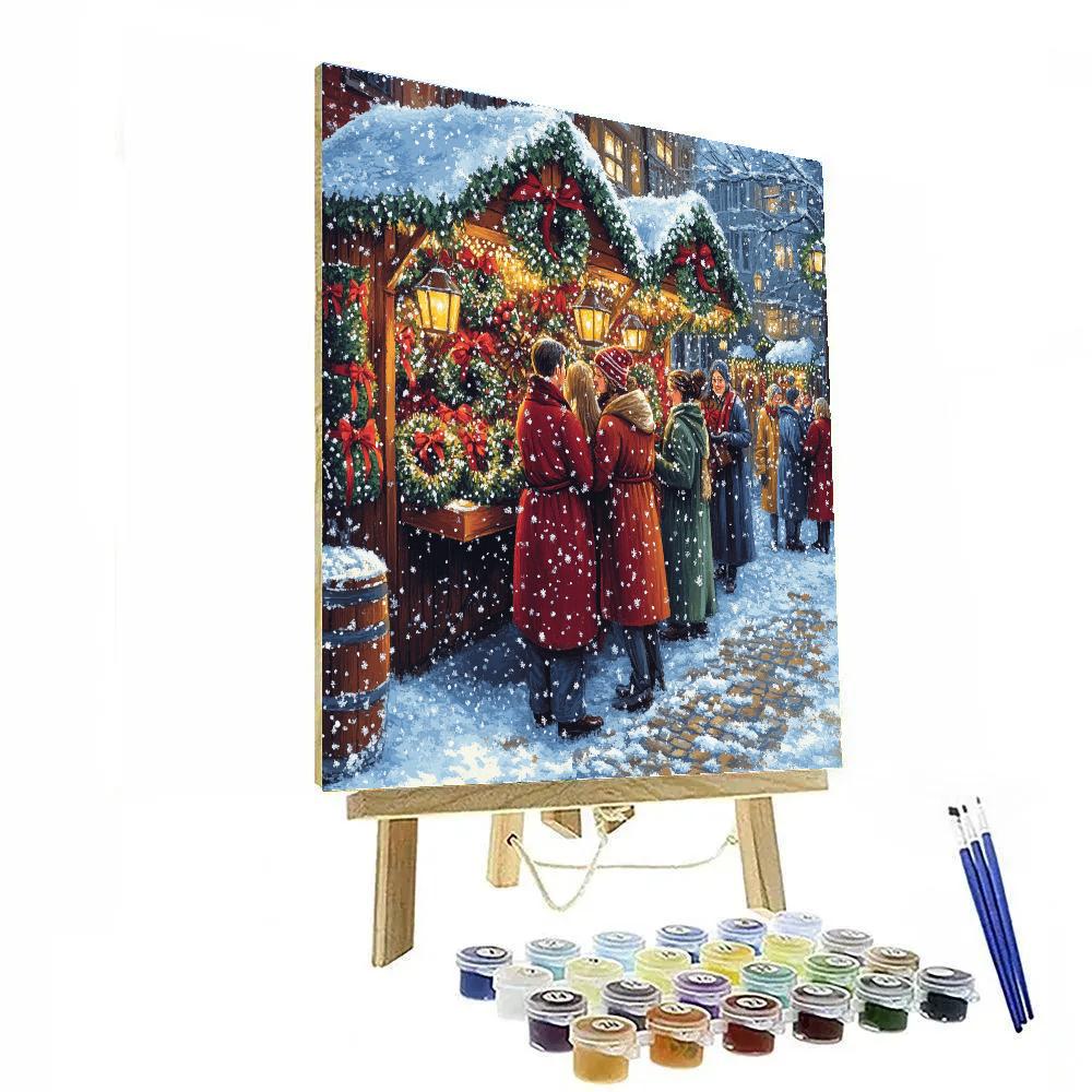 Snowflake Market Meet paint by numbers