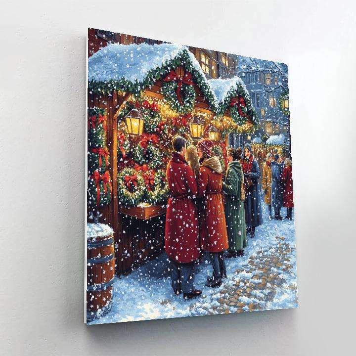 Snowflake Market Meet paint by numbers