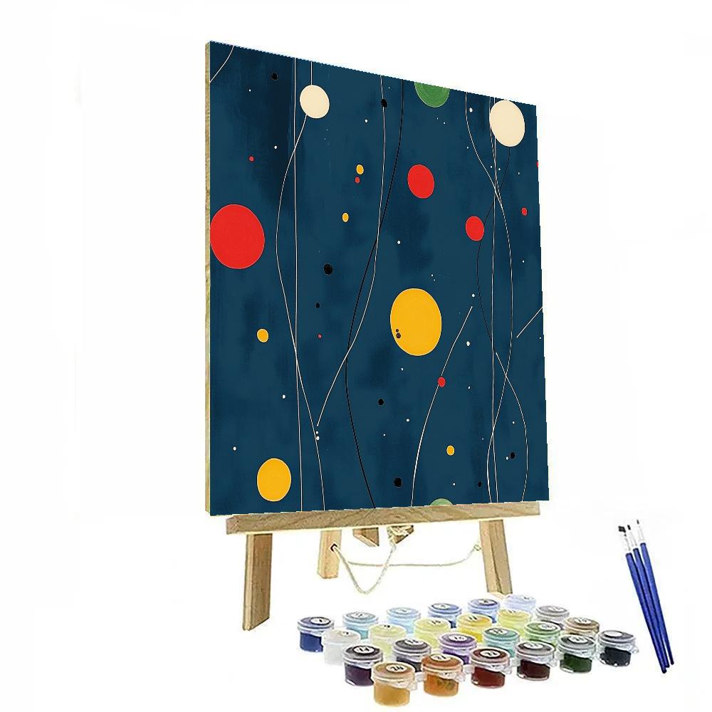 Miro Inspired Playful Planet Dance DIY paint by numbers