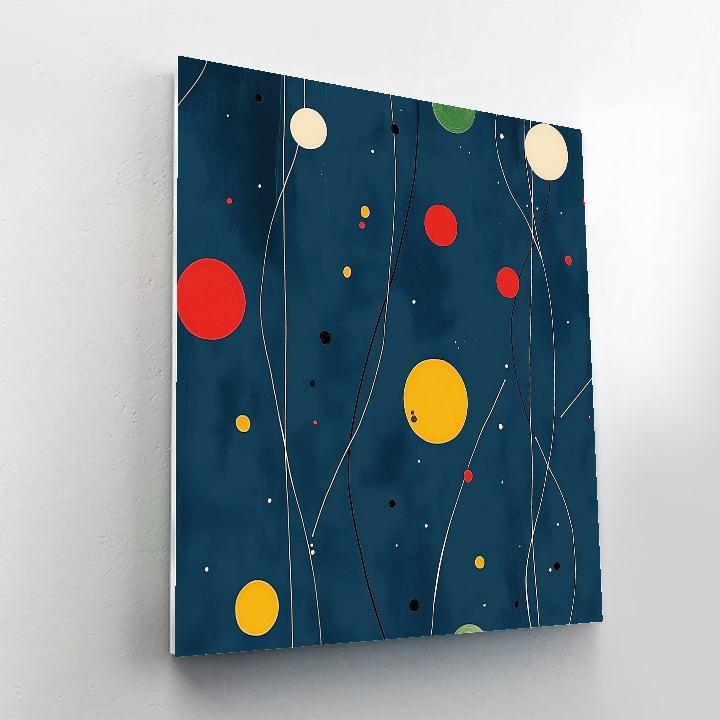 Miro Inspired Playful Planet Dance DIY paint by numbers