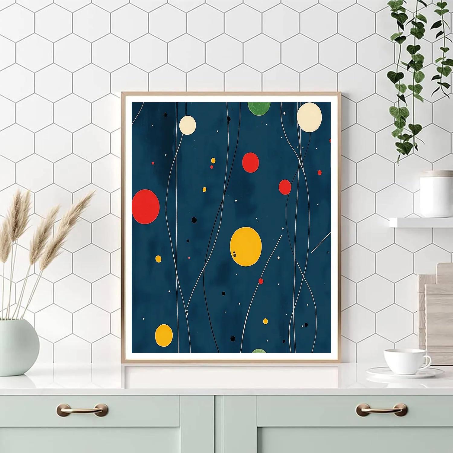 Miro Inspired Playful Planet Dance DIY paint by numbers