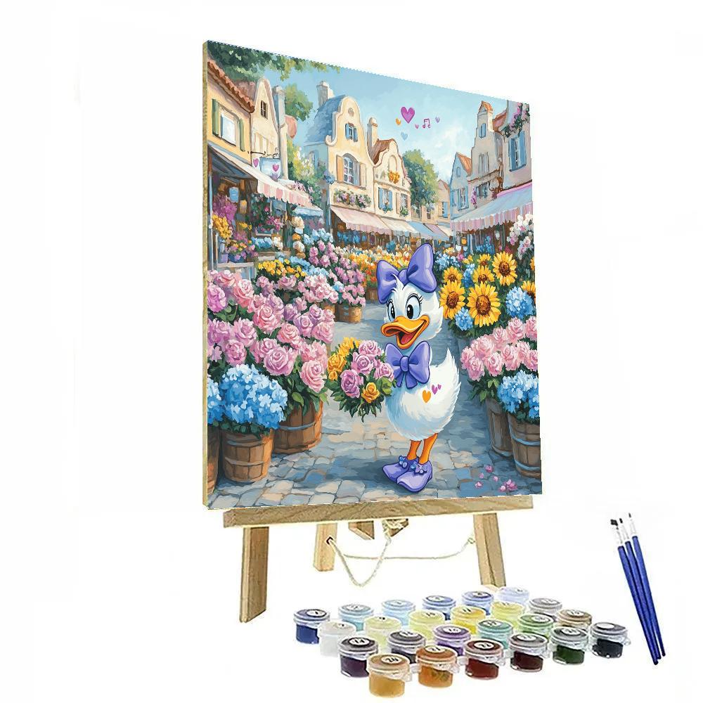 Daisy Duck Flower Market Stroll Disney Inspired Paint by numbers kits