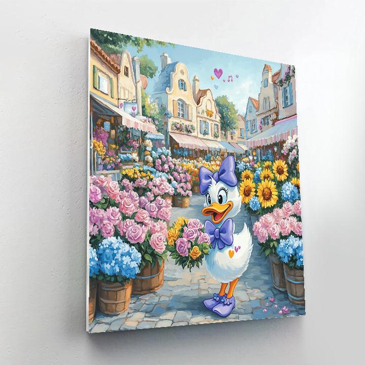Daisy Duck Flower Market Stroll Disney Inspired Paint by numbers kits