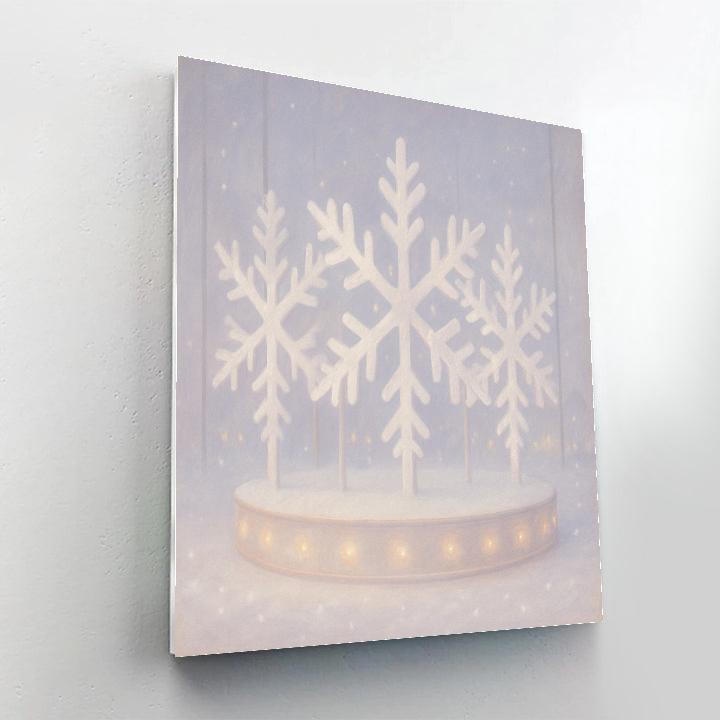 Winter Carousel Of Snowflakes Numbered painting kits