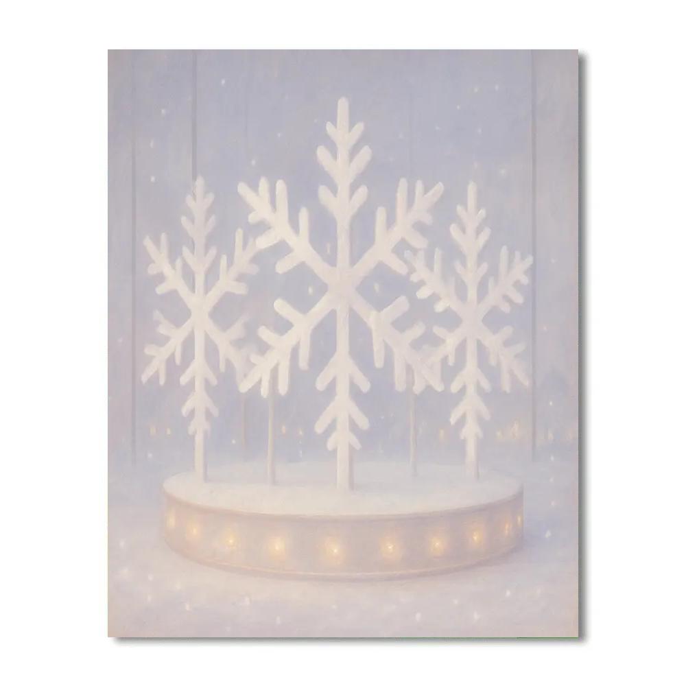 Winter Carousel Of Snowflakes Numbered painting kits